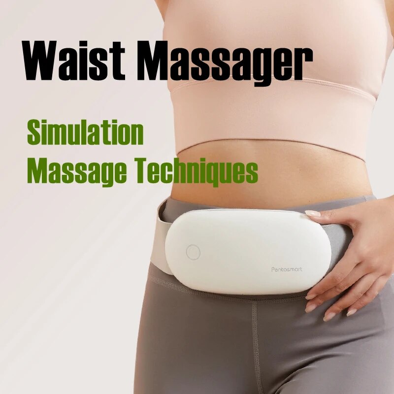Dsmy cintura massageador almofada de aquecimento elétrico alívio abdominal volta lombar massagem corporal ems infravermelho baixa frequência sem fio massagem